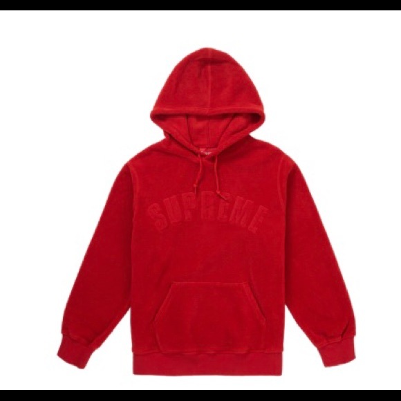 Supreme Other - Supreme Polartec Fleece Hooded Sweatshirt Red FW18